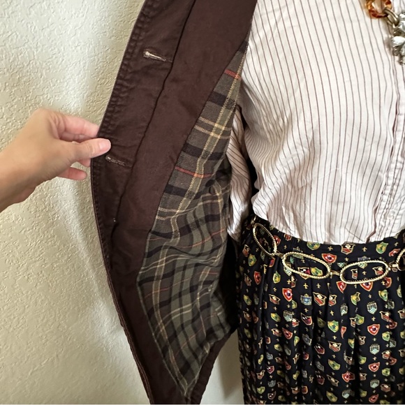 Lands' End Women’s Chocolate Brown Chore Barn Jacket Flannel Lined Size Small - Picture 2 of 15